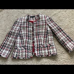 Tweed crop blazer
